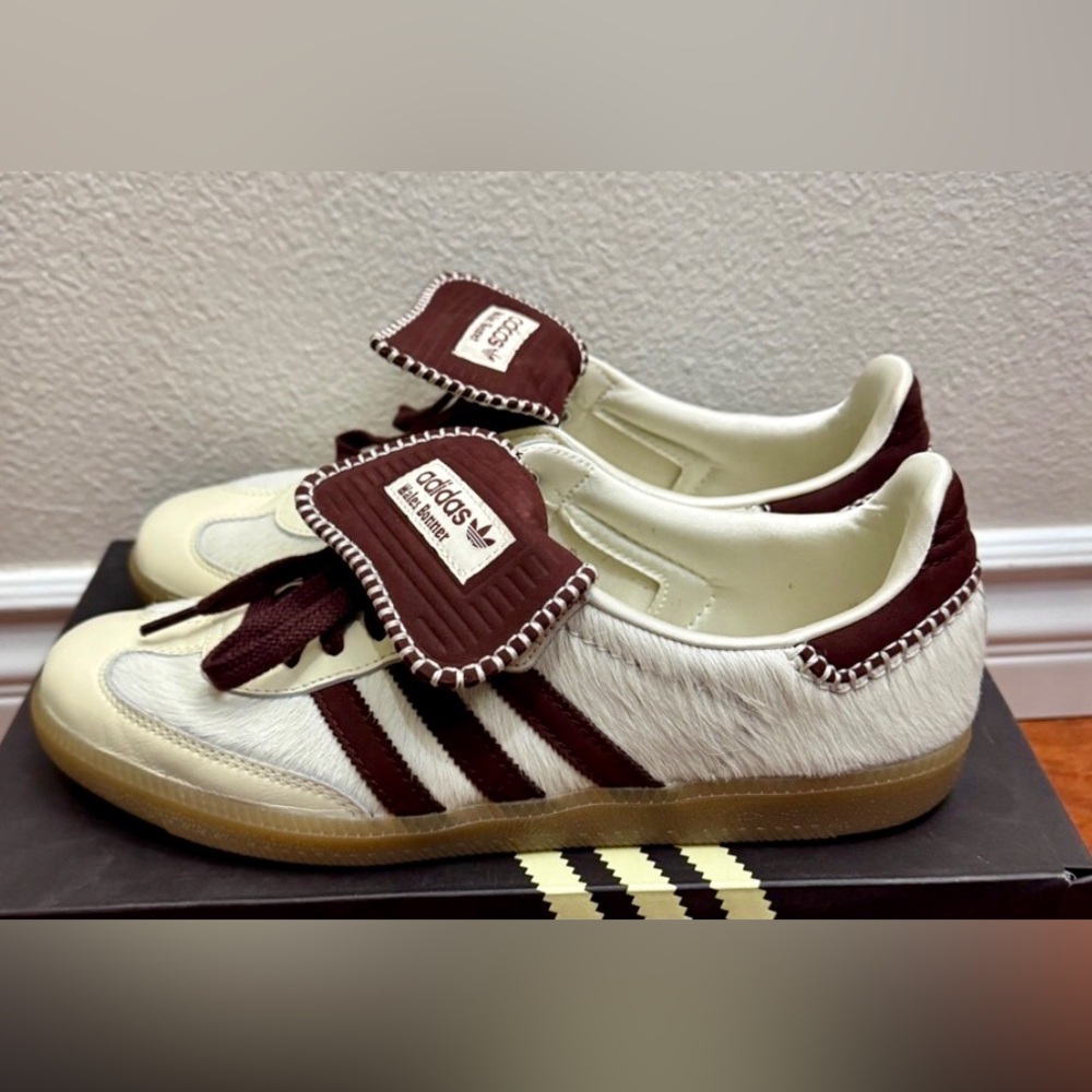 Authentic Adidas Wales Bonner Cream & Burgundy color